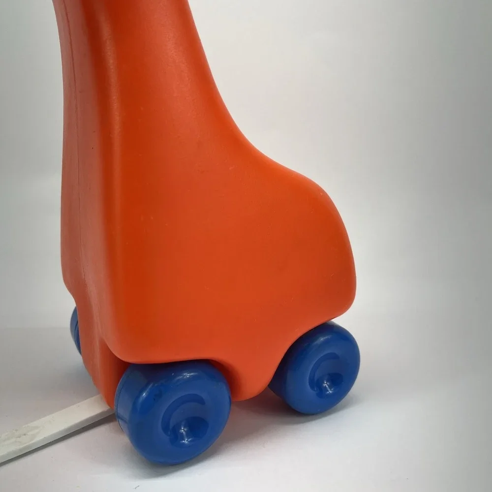 Little Tikes Vintage Zoo Animal Pull Along Giraffe Train Line Orange